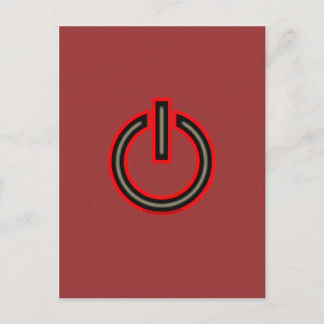 Carte Postale Symbole d'alimentation (Devant)