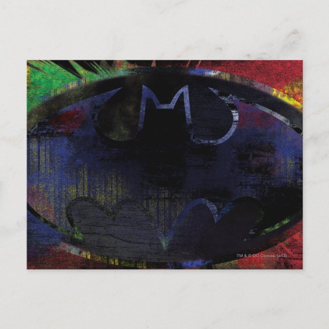 Carte Postale Symbole de chauve-souris peint (Devant)