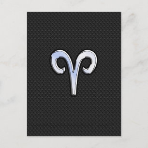 Carte Postale Symbole de Chrome Like Aries Zodiac