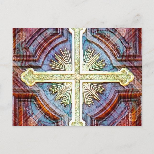 Carte Postale Symbole de croix chrétienne religieuse (Devant)