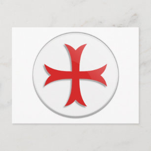 Carte Postale Symbole de croix Templier du Chevalier