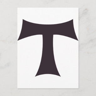 Carte Postale Symbole de foi franciscaine de la Croix de Tau