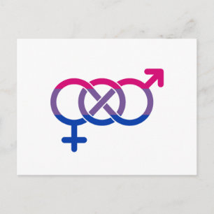 Carte Postale Symbole de genre bisexuel