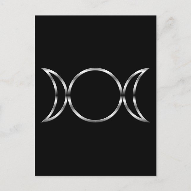 Carte Postale Symbole de la déesse triple de Falln Pagan (Devant)