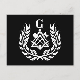 Carte Postale symbole de la franc-maçonnerie