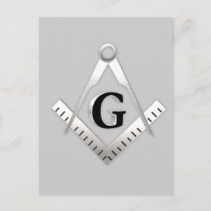 Carte Postale symbole de la franc-maçonnerie