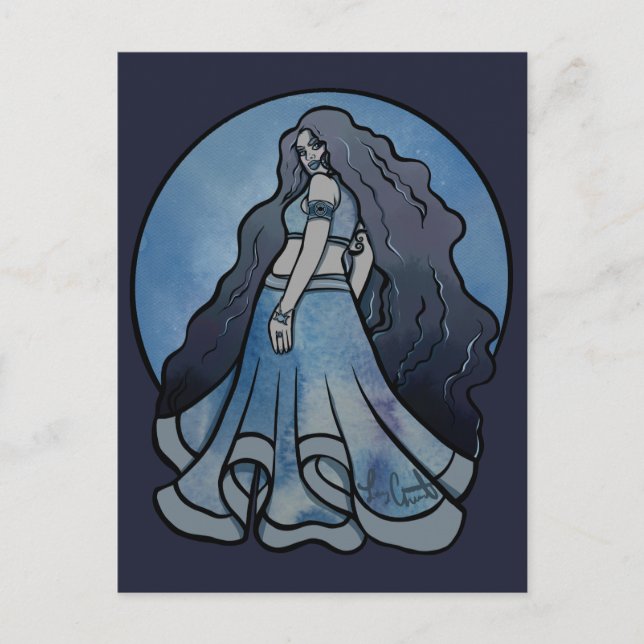 Carte Postale Symbole de la lune triple Wicca déesse (Devant)