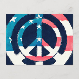 CARTE POSTALE SYMBOLE DE LA PAIX AMÉRICAINE