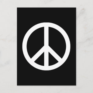 Carte Postale Symbole de la paix blanc