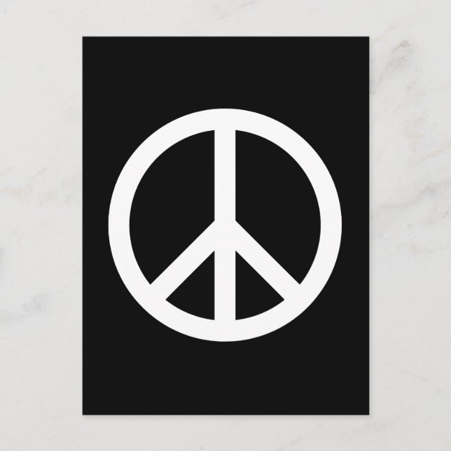 Carte Postale Symbole de la paix blanc (Devant)