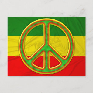 Carte Postale Symbole de la paix de Rasta