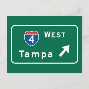 Carte Postale Symbole de la route de Tampa, FL