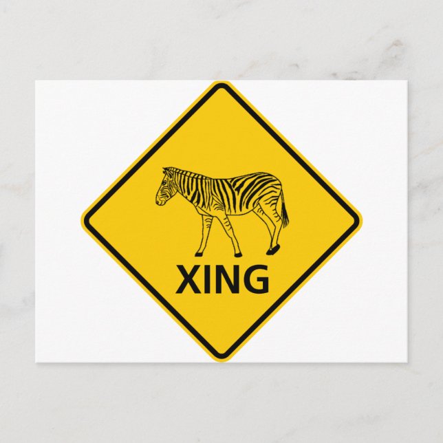 Carte Postale SYMBOLE DE LA ROUTE DE Zebra Crossing (Devant)