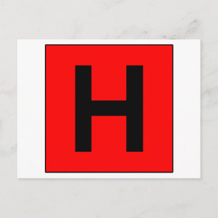 Carte Postale Symbole de la route des signes de l'hôpital Docteu