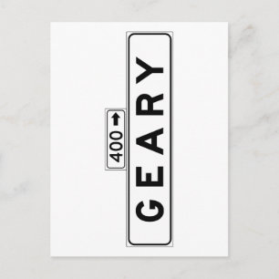 Carte Postale Symbole de la rue Geary, San Francisco