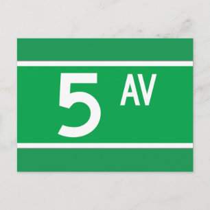 Carte Postale Symbole de la rue New York 5e Av. (Vieux)