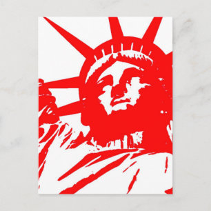 Carte Postale Symbole de la Statue de la Liberté Pop Art USA