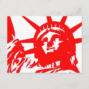 Carte Postale Symbole de la Statue de la Liberté Pop Art USA