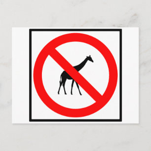 Carte Postale Symbole de l'autoroute No Giraffes