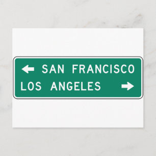 Carte Postale Symbole de l'autoroute San Francisco Los Angeles
