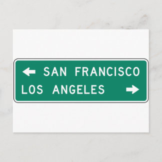 Carte Postale Symbole de l'autoroute San Francisco Los Angeles