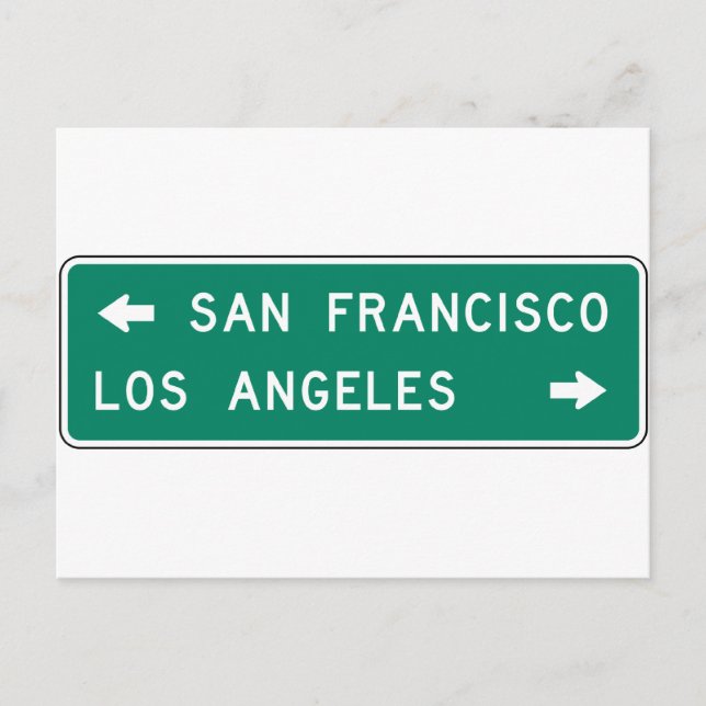Carte Postale Symbole de l'autoroute San Francisco Los Angeles (Devant)