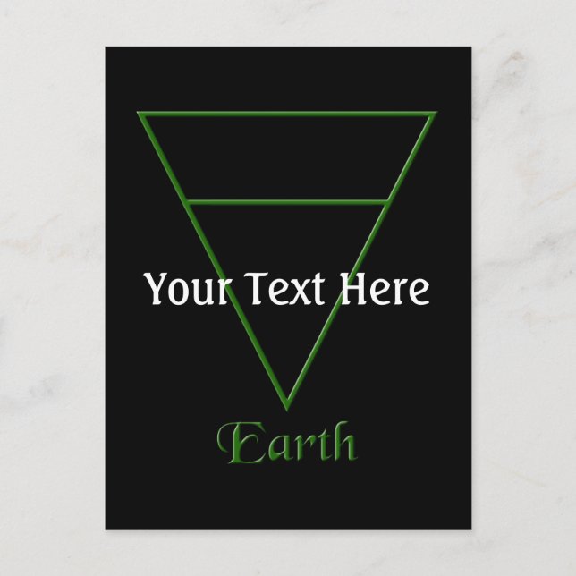 Carte Postale Symbole de l'élément Terre de Pagan (Devant)