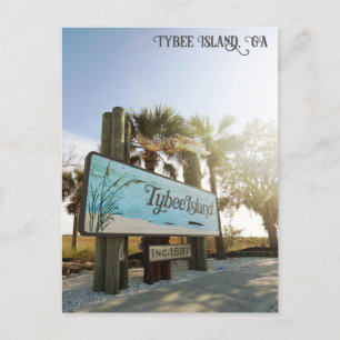 Carte Postale Symbole de l'île de Tybee Géorgie Voyage