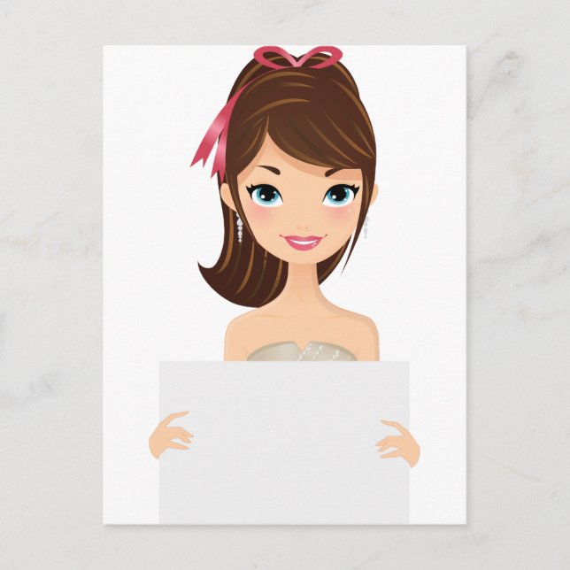 Carte Postale Symbole de maintien de la jolie fille (Devant)