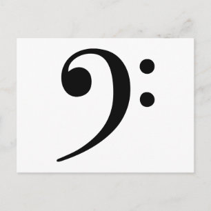 Carte Postale Symbole de musique Bass Clef