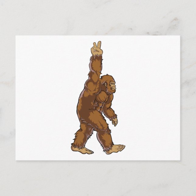 Carte Postale SYMBOLE DE PAIX Bigfoot (Devant)