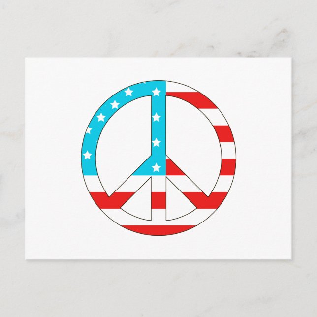 Carte Postale Symbole de paix du drapeau américain (Devant)