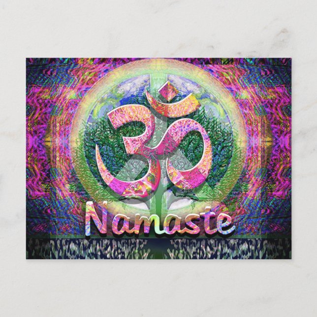Carte Postale Symbole de paix Namaste (Devant)