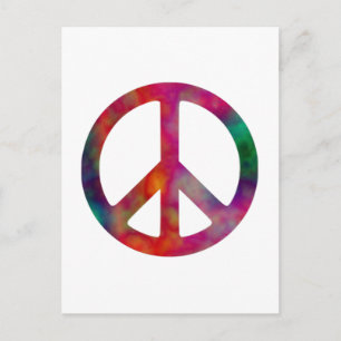 Carte Postale Symbole de paix Tie Dye