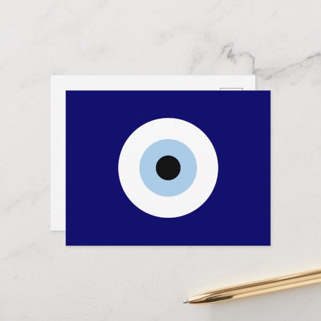 Carte Postale Symbole de protection et de bonne chance (Devant/Arrière en situation)