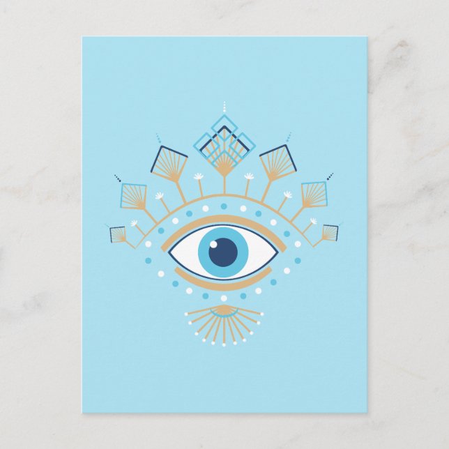 Carte Postale Symbole de protection turc des yeux mal grecs déco (Devant)
