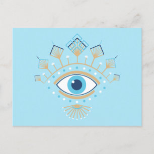 Carte Postale Symbole de protection turc des yeux mal grecs déco