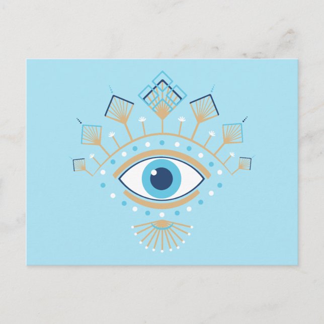 Carte Postale Symbole de protection turc des yeux mal grecs déco (Devant)