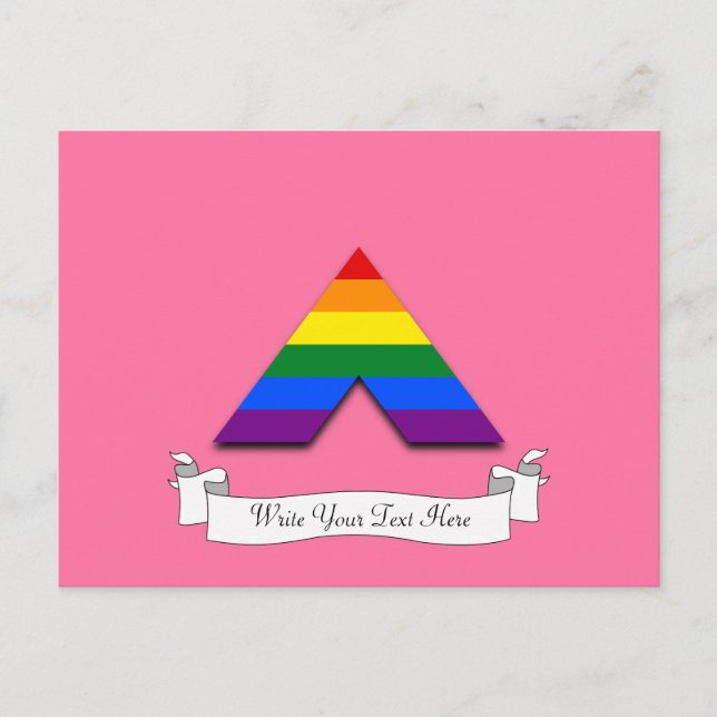 Carte Postale Symbole de pyramide LGBT droit (Devant)