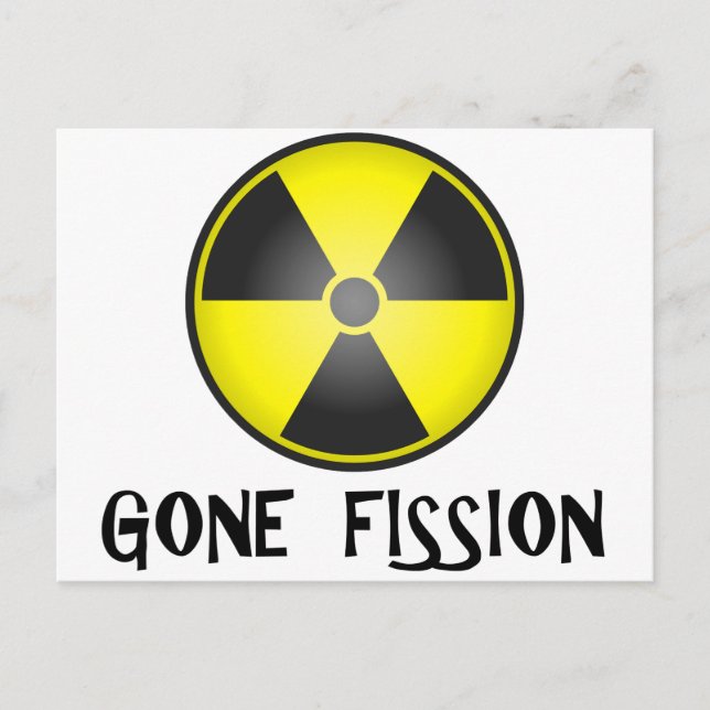 Carte Postale Symbole de radiation de fission disparue (Devant)
