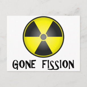 Carte Postale Symbole de rayonnement de fission disparu