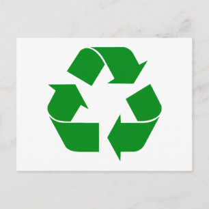 Carte Postale Symbole de recyclage - Vert