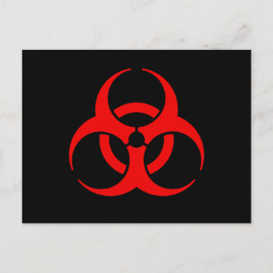 Carte Postale Symbole de risque biologique