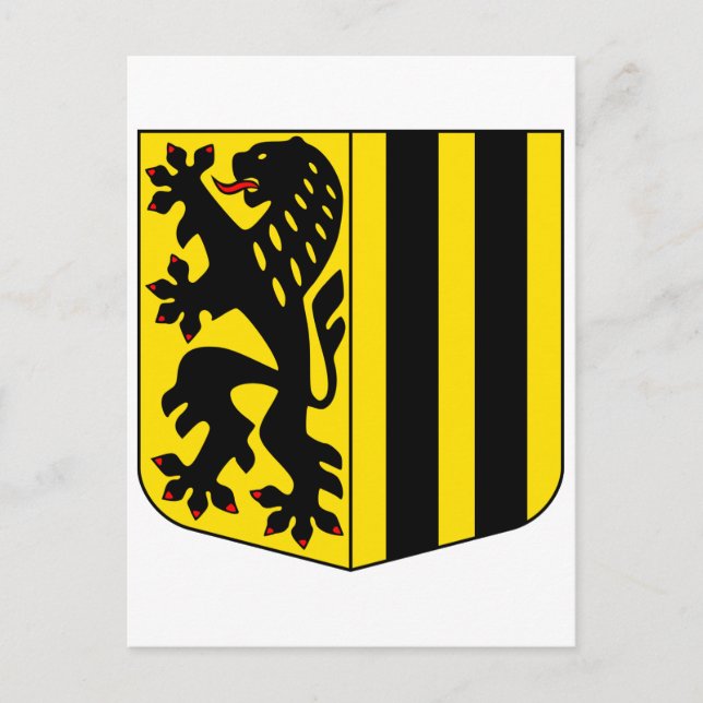 Carte Postale Symbole de Saxe Allemagne Dresden Armoiries offici (Devant)