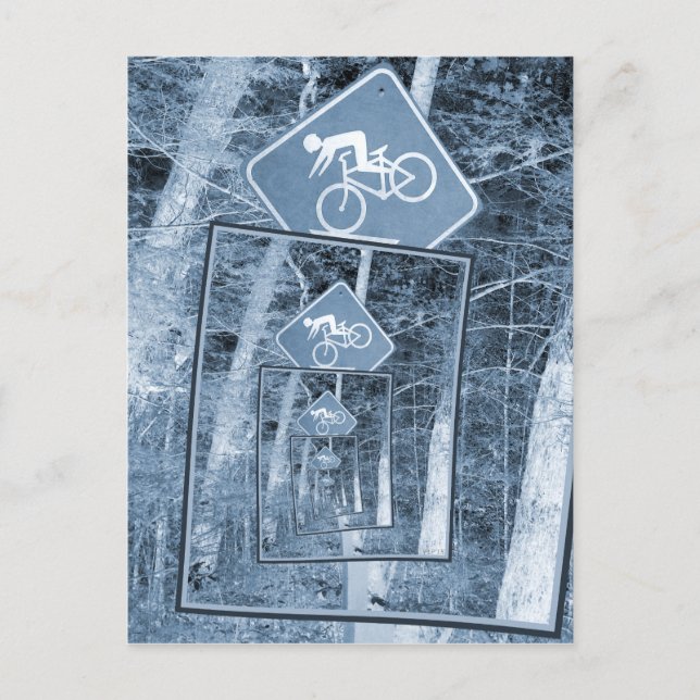 Carte Postale Symbole de signalisation routière de la prudence à (Devant)