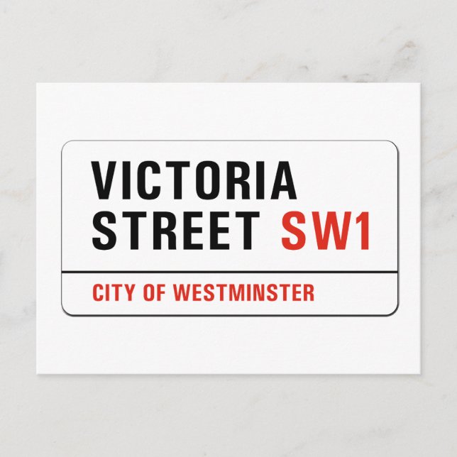 Carte Postale Symbole de Victoria Street, London Street (Devant)