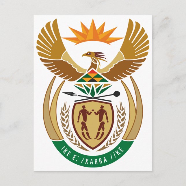 Carte Postale Symbole d'Heraldry de l'Afrique du Sud (Devant)