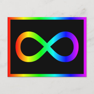 Carte Postale Symbole d'infini arc-en-ciel
