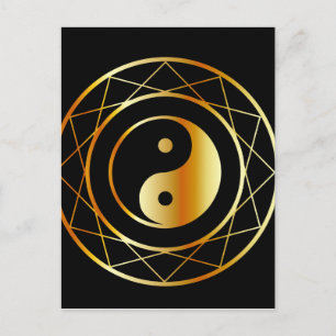 Carte Postale Symbole d'or du taoïsme et du désarroi