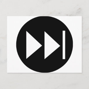 Carte Postale Symbole du bouton Avancer Rapide